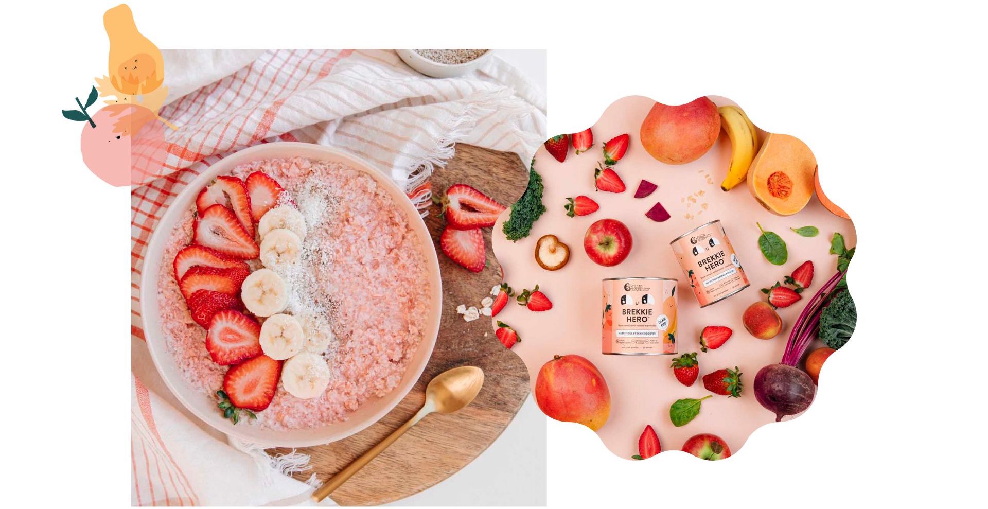 Breakfast ideas for kids - pink overnight oats