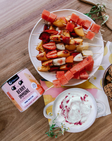 Berry Yoghurt Fruit Skewers