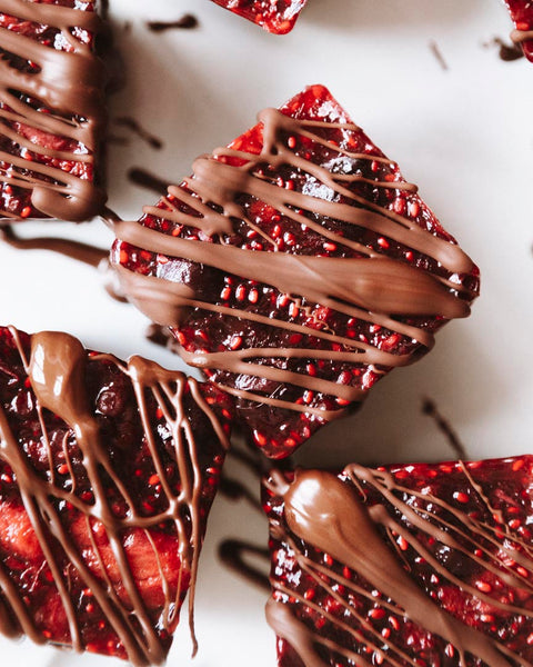 No Bake Berry Brownie Bites