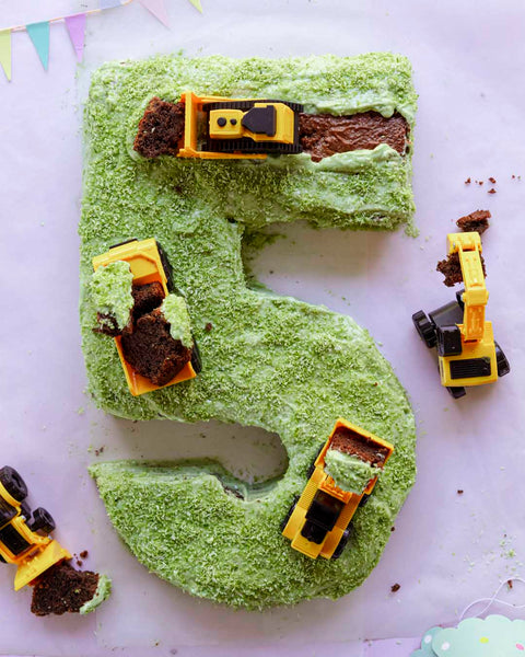 Kids No. 5 Chocolate Excavator Cake