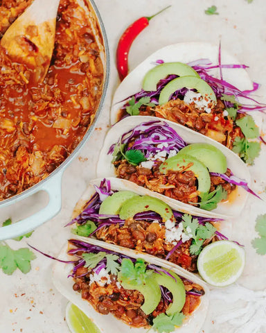 Black Bean & Jackfruit Mole Tacos