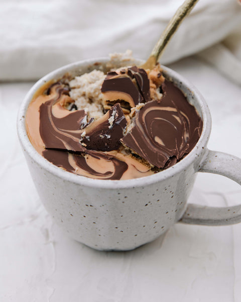 Peanut Butter & Chocolate Magic Shell Overnight Oats